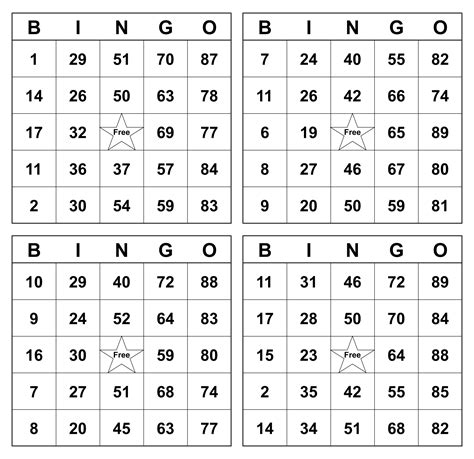 BINGO CARDS / 50 and 100 CARDS .